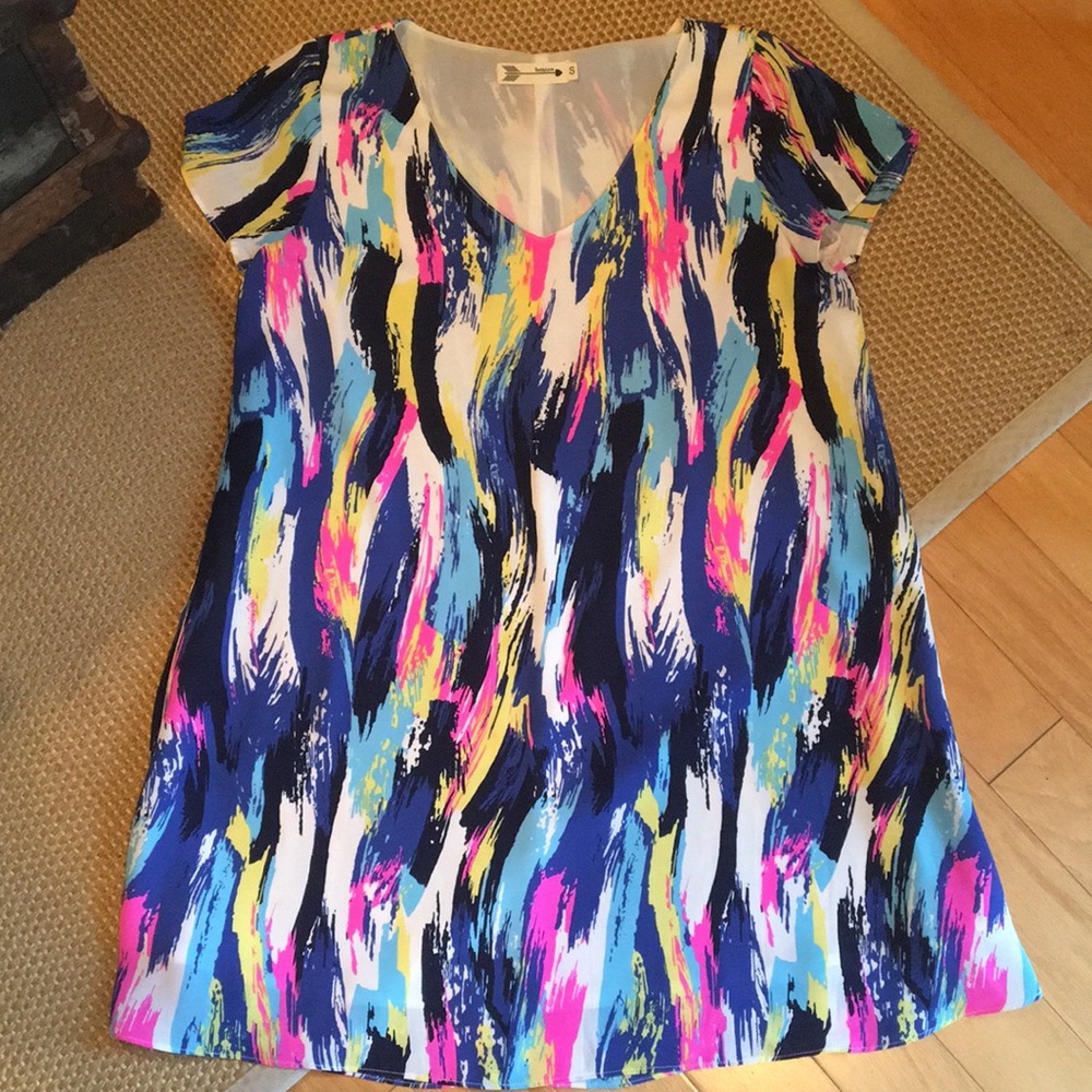 Printed short sleeve dress